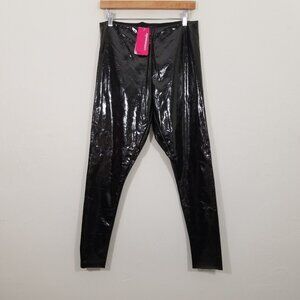 NWT Commando Faux Leather Leggings Black Size XLP